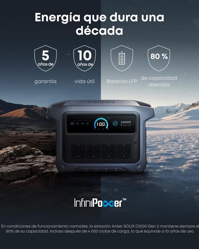 Thumbnail 4 de Anker SOLIX C1000 Gen 2 estación de energía