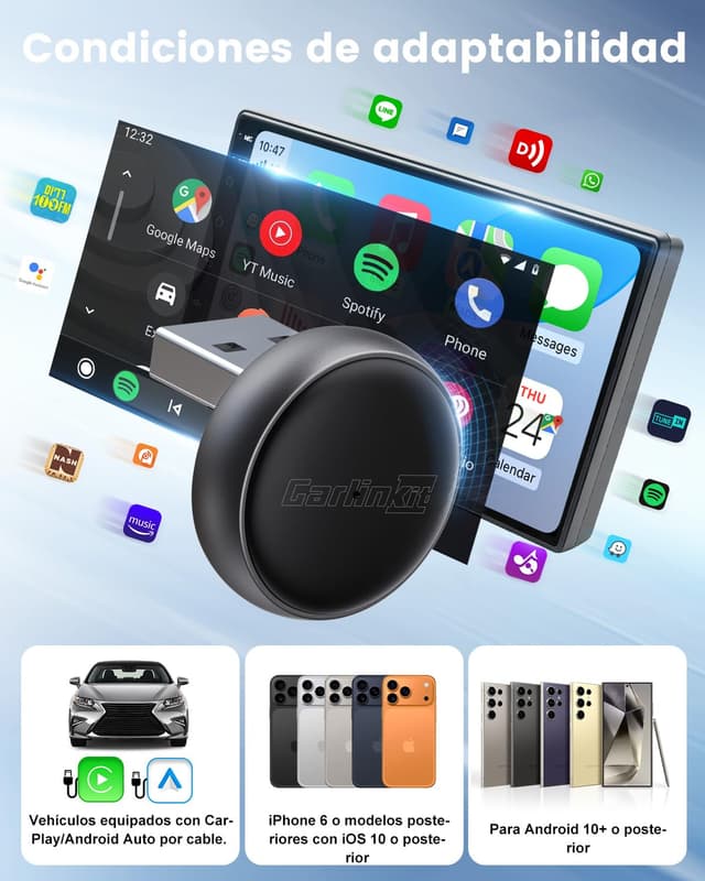 Detalle 2 de Carlinkit MINI-Ultra 3 adaptador inalámbrico USB