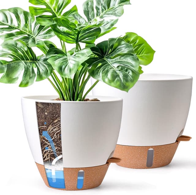 Detalle de T4u T4U 25cm self-watering plant pots 2 pack