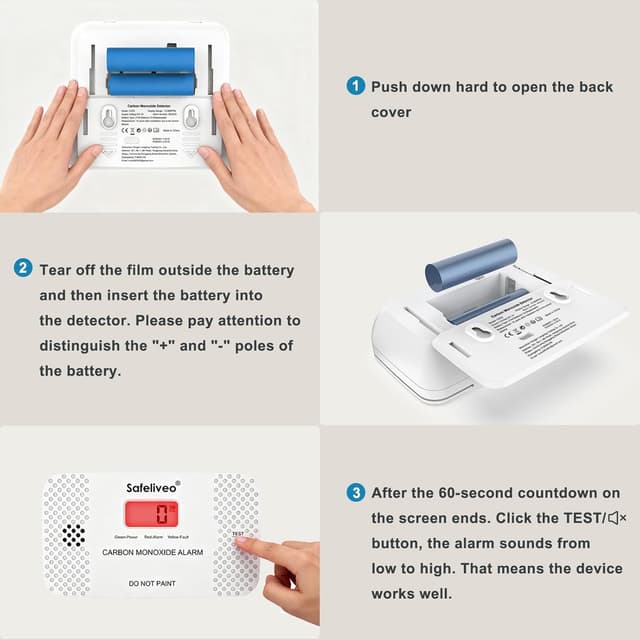 Thumbnail 6 de Carbon Monoxide Detector with Digital Display CO Alarm 🔔