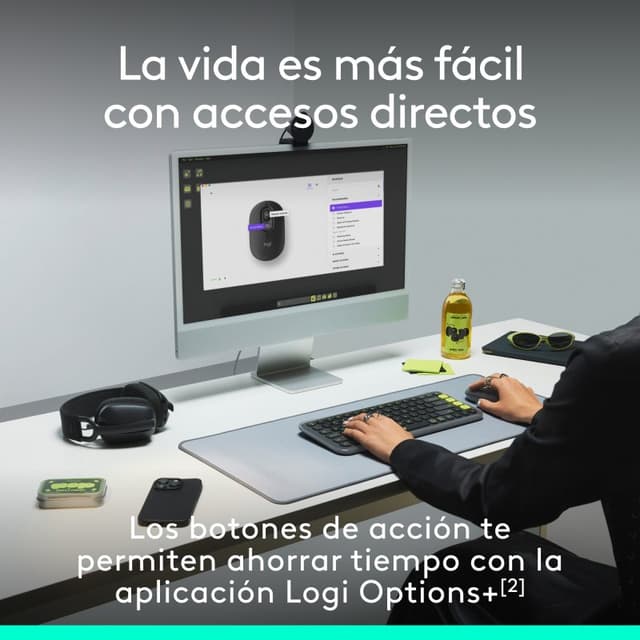 Thumbnail 2 de Logitech Pop Mouse Ratón inalámbrico compacto con emojis personalizables