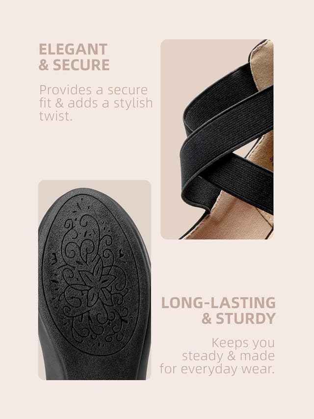 Thumbnail 4 de DREAM PAIRS Elastic Ankle Flats