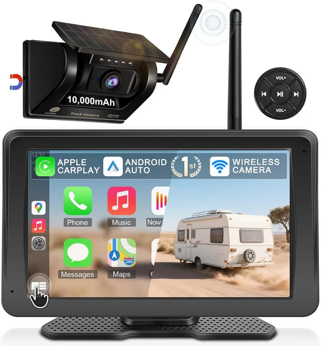Detalle de URVOLAX Rückfahrkamera Kabellos 7 Zoll CarPlay