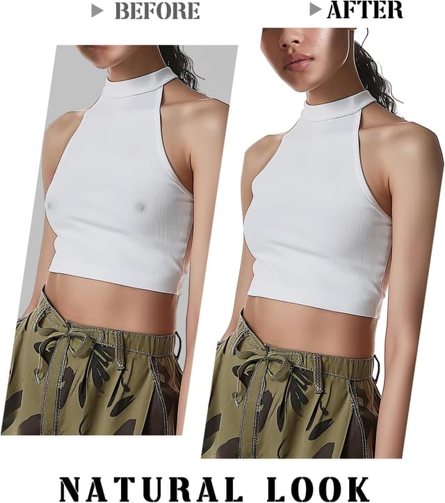 Detalle de VOCH GALA Nipple Covers (2 Pairs) Seamless & Sheer Reusable Silicone Nipple Pasties