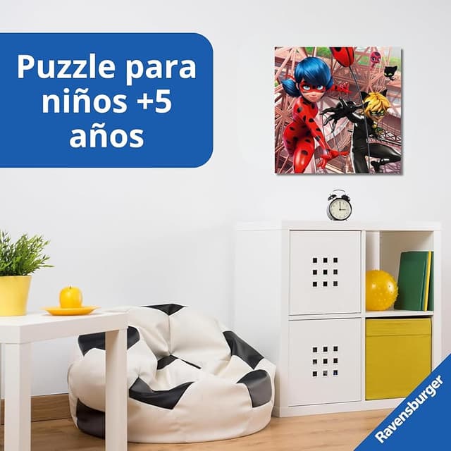 Detalle de Ravensburger Puzzles Miraculous 3×49 piezas 🧩