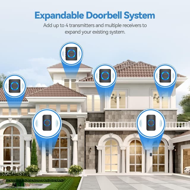 Thumbnail 4 de VOXON Wireless Doorbell 1300 ft range 🔔