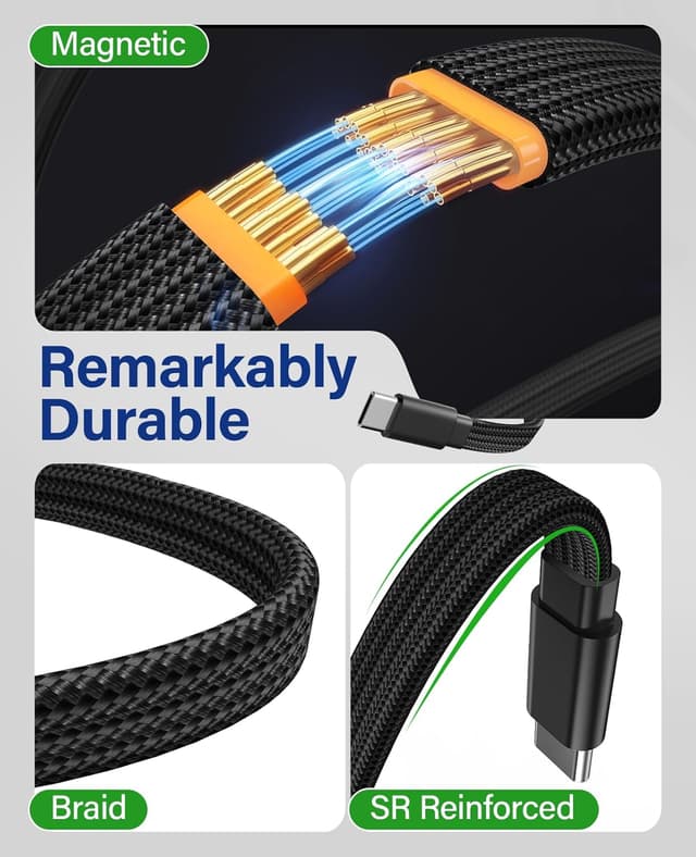 Thumbnail 4 de Magtame Cable Magnético USB A a USB C, carga rápida y sincronización ⚡