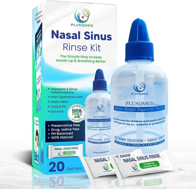 Imagen de Plusqmed Kit risciacquo sinusale con 20 bustine di sale en OfertitasTOP