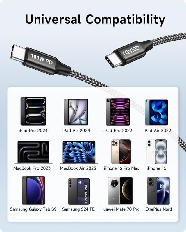 Thumbnail 6 de RAVIAD USB-C charger cable 0.3m 100W