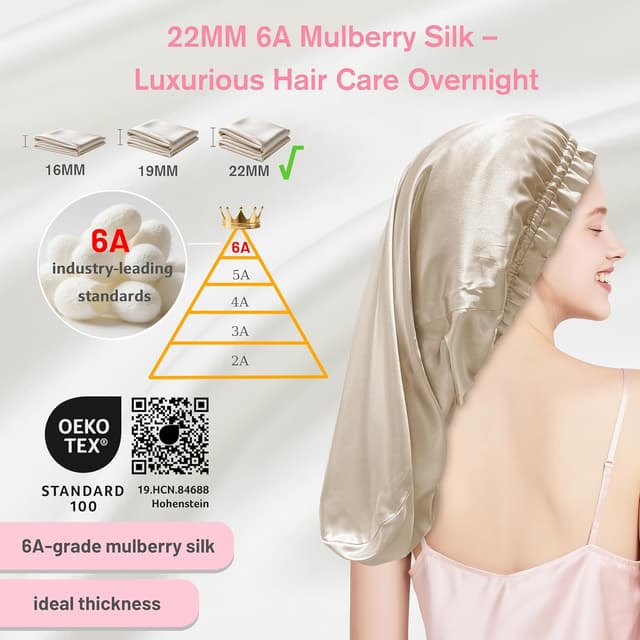 Thumbnail 1 de townssilk Berretto da notte in seta 22 momme