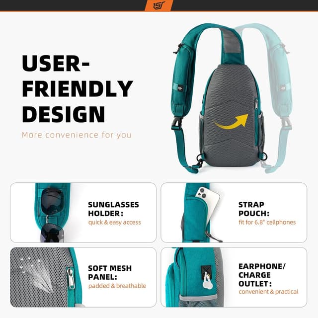 Detalle 2 de SKYSPER RFID sling bag 7l