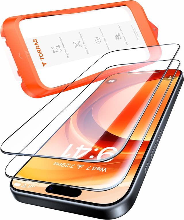 Detalle de TORRAS iPhone 16 Panzerglas 9H Schutzfolie