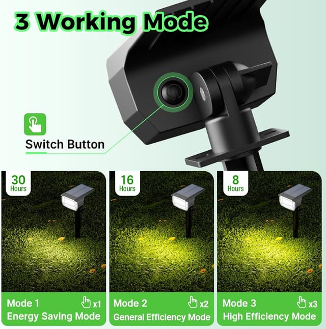 Detalle de 72 LED solar landscape lights IP67 pack of 5