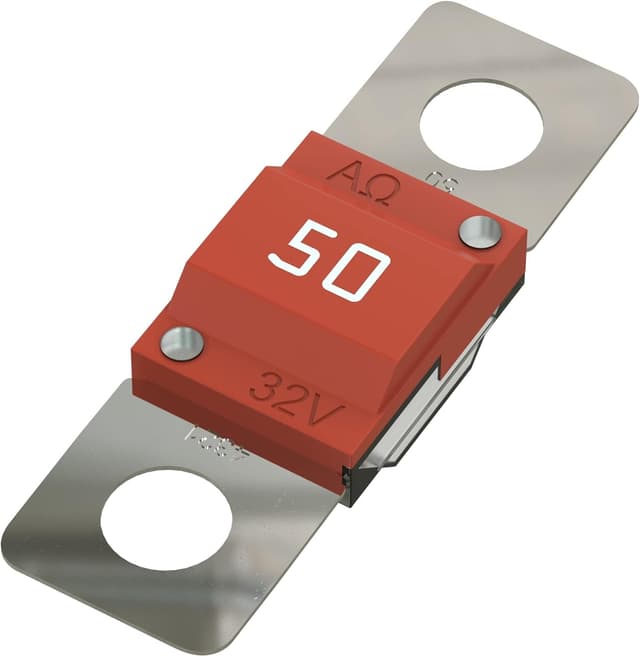 Detalle de Fusible Midi AUPROTEC 50 A rouge à verrouillage à vis (5 pièces) – ISO 8820-5