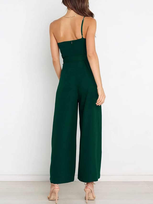 Detalle de ANRABESS One-Shoulder Jumpsuit Slim Fit