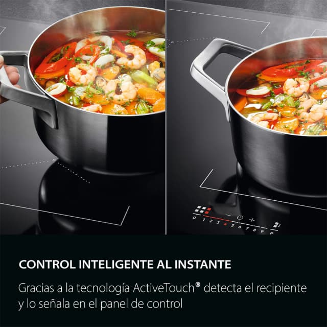 Detalle 2 de AEG TR64IT00FB placa inducción TotalFlex