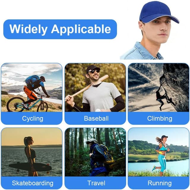 Thumbnail 6 de AUYAO Cappello da Baseball impermeabile unisex con visiera riflettente e UPF50+