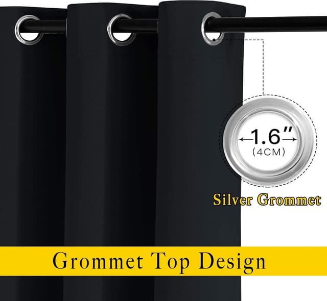 Detalle 2 de NICETOWN Black Out Curtains 84 in