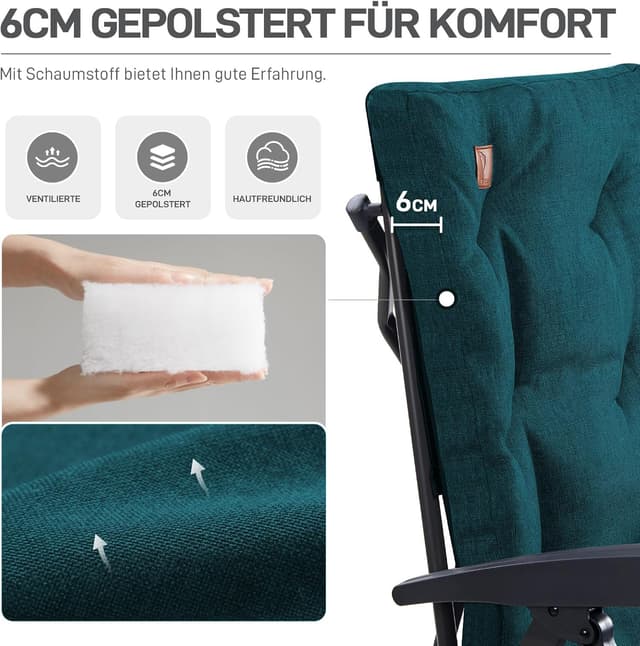 Detalle 1 de EVER ADVANCED Campingstuhl 150 kg belastbar