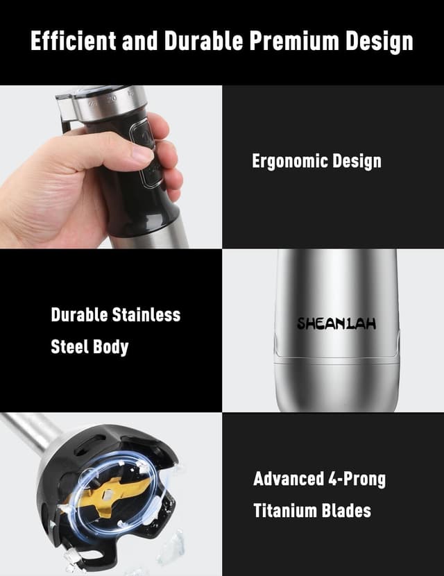 Thumbnail 6 de 1000W Immersion Blender with 25 Speeds ⚡