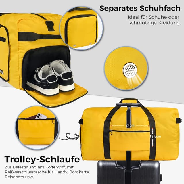 Thumbnail 4 de Fmeida Reisetasche Groß 65L Gelb