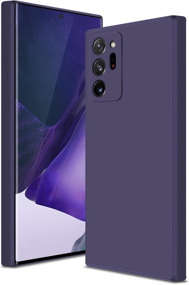 Detalle de Btstring Silicone Case for Samsung Galaxy Note 20 Ultra (Deep Purple) with camera protection lining