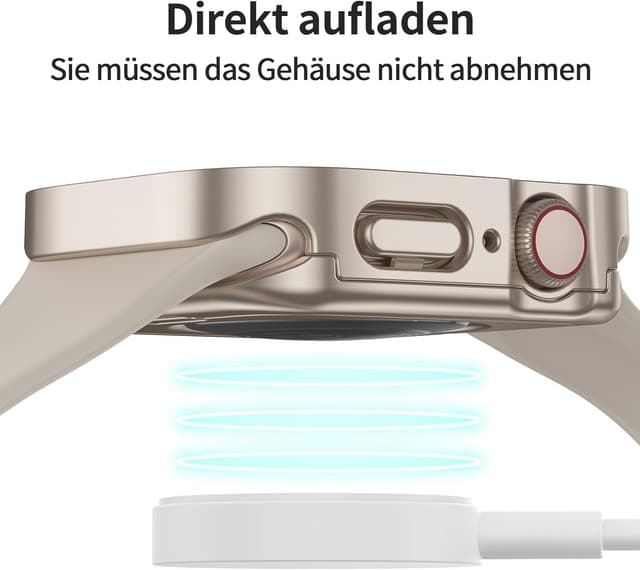 Detalle de Kawoco 2-in-1 wasserdichte Schutzhülle für Apple Watch Series 9/8/7 (41 mm) mit gehärteter Glas-Schutzfolie