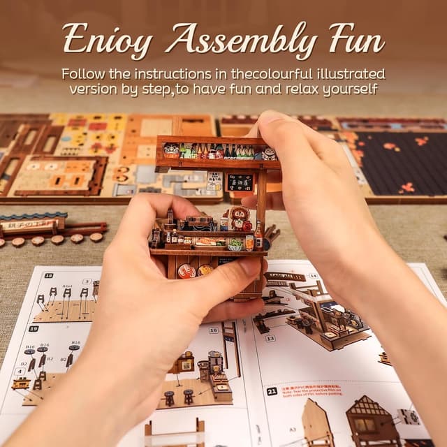 Detalle 2 de Cutefun Book Nook Kit mit LED DIY