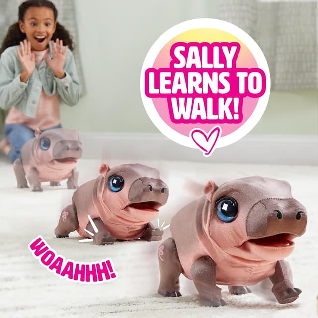 Detalle de FurReal Sally The Silly Hippo 9‑inch interactive plush