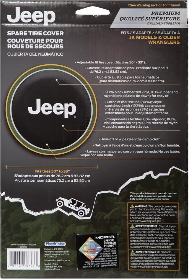 Thumbnail 2 de Plasticolor 000793R01 Copertura ruota di scorta Jeep