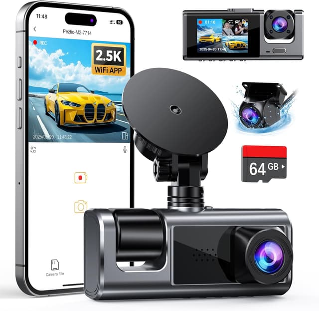 Detalle de Galphi 3 Channel 64GB Dash Cam