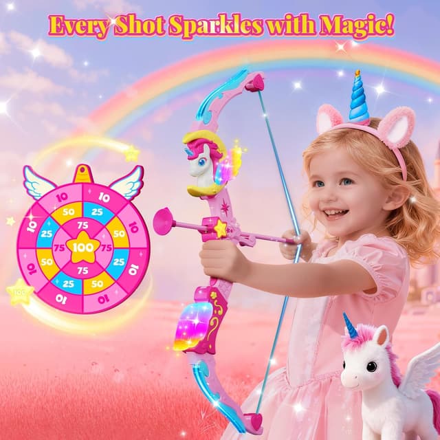 Thumbnail 2 de Unicorn Bow and Arrow Ages 3-12 🦄