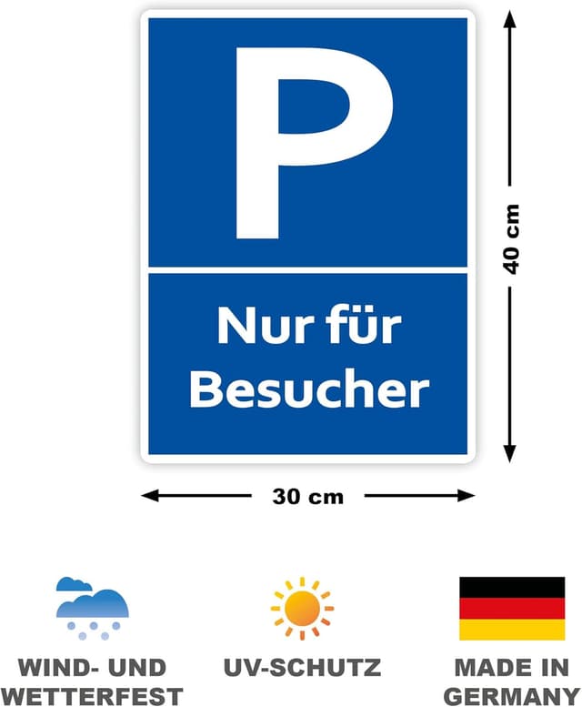 Detalle 2 de STROBO XXL Parkplatzschild 30x40 cm