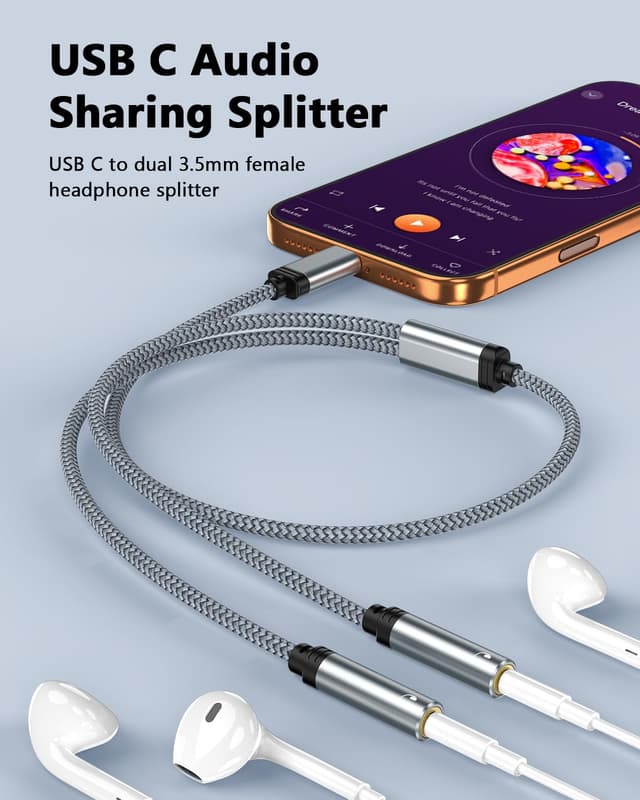 Thumbnail 1 de Adattatore USB C Jack Splitter