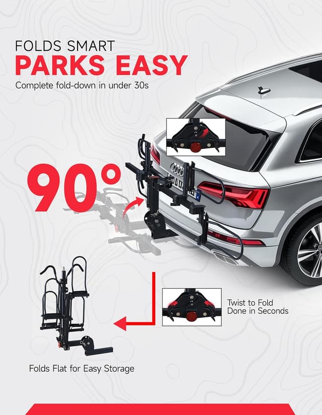 Thumbnail 5 de Young Bike Rack Hitch 200LB 2-Bike Platform