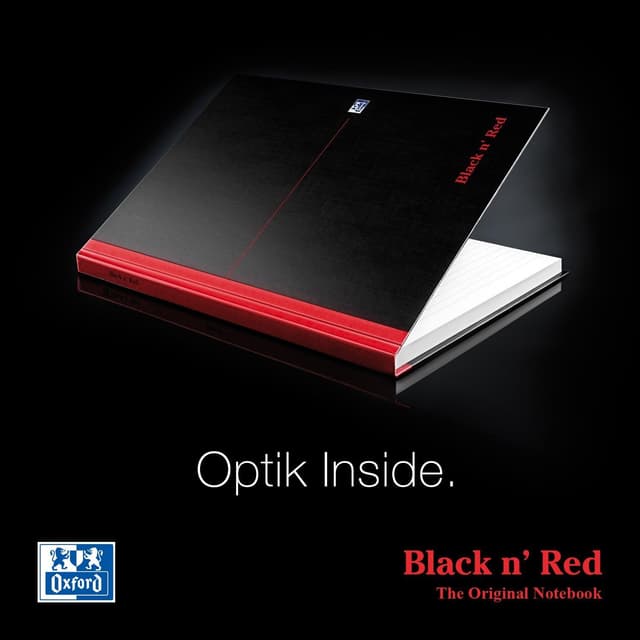 Detalle 2 de Oxford Black n' Red A4 Notebook 192 Pages