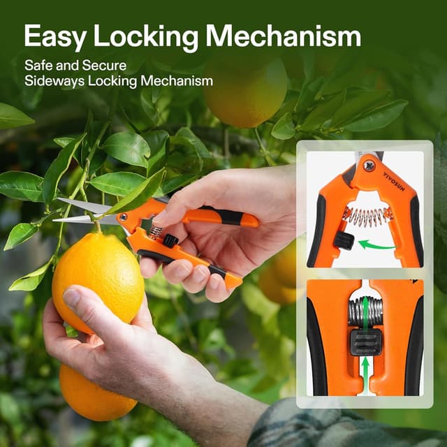 Detalle 1 de VIVOSUN Tijeras de Jardinería 6,5" 🌿 - Podadora Manual