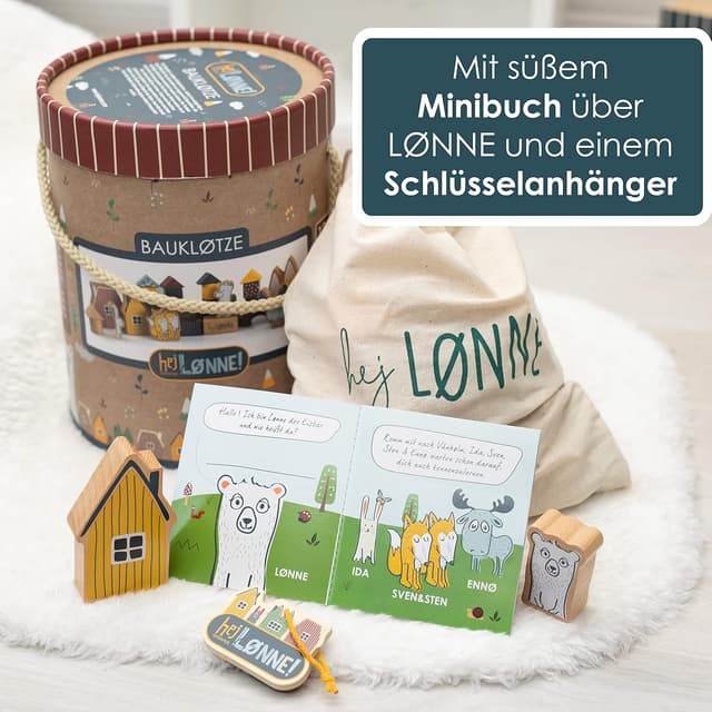 Thumbnail 4 de Hej LØNNE! 56x Mattoncini Legno per Bambini