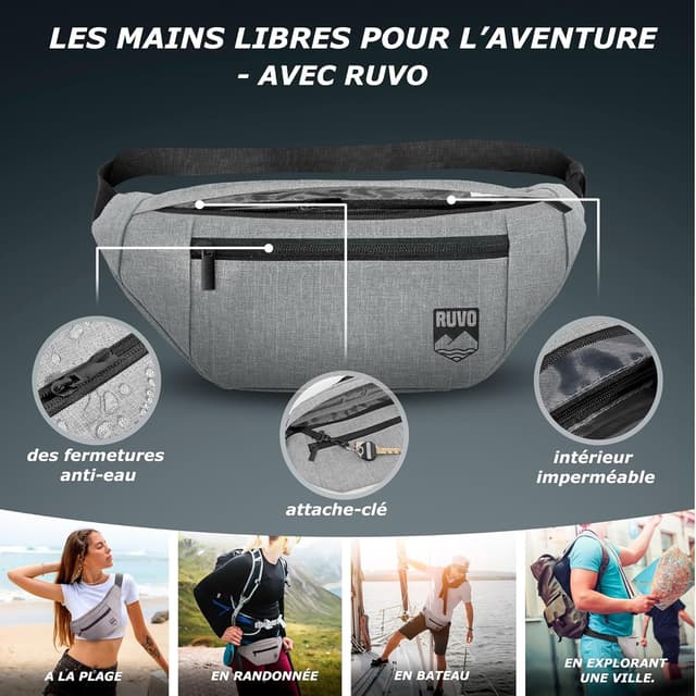 Detalle de RUVO sac banane 4 compartiments