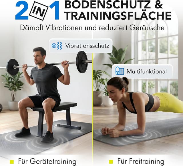 Detalle 2 de LILENO SPORTS Bodenschutzmatte Fitness 70x130 cm