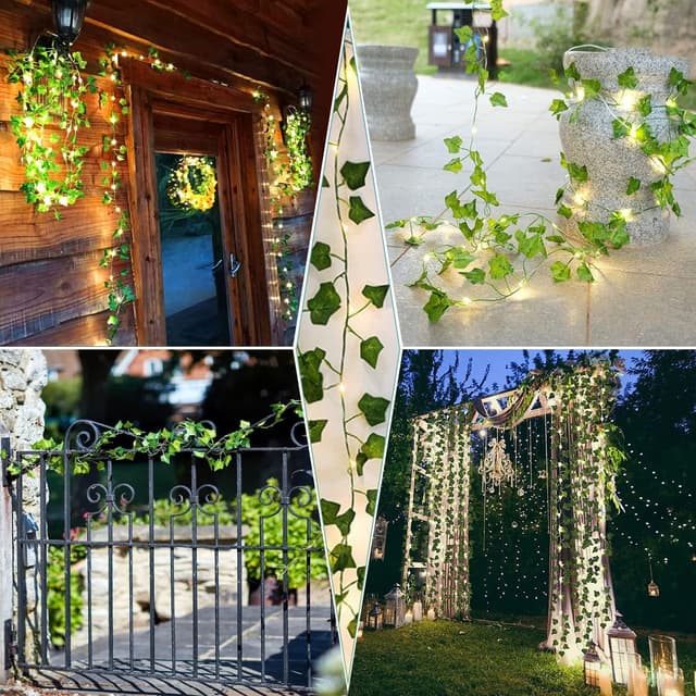 Thumbnail 6 de LED-Lichterkette „Efeu“ (künstlich), 2 m, 20 LEDs mit Timer – batteriebetrieben