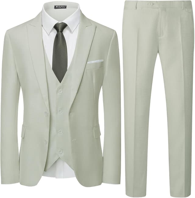 Thumbnail 5 de WULFUL 3 Piece Slim Fit Suit Set 1️⃣