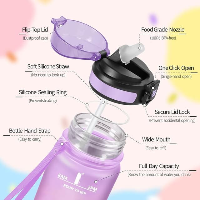 Detalle 2 de HoneyHolly Botella Agua 1,5 L deportiva 🚰