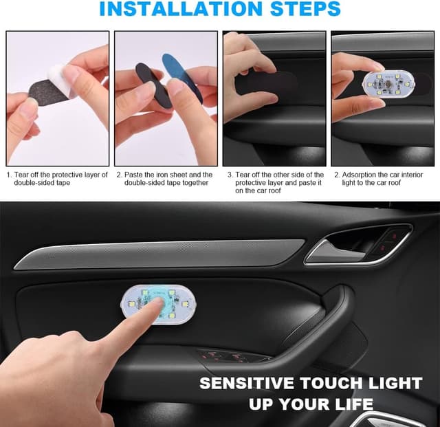 Detalle 2 de URAQT Luce notturna LED auto 2 pezzi