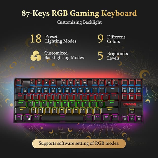 Thumbnail 2 de Redragon K552P TKL Mechanical Gaming Keyboard 87-Key