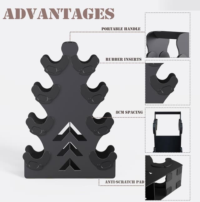 Thumbnail 5 de Lovind Dumbbell Rack Stand โ Small weight rack ๐