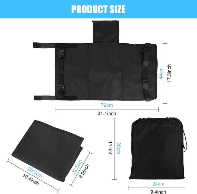 Detalle de DINGBLUE Toddler Airplane Bed (Black) – portable airplane seat extender with foot hammock for kids