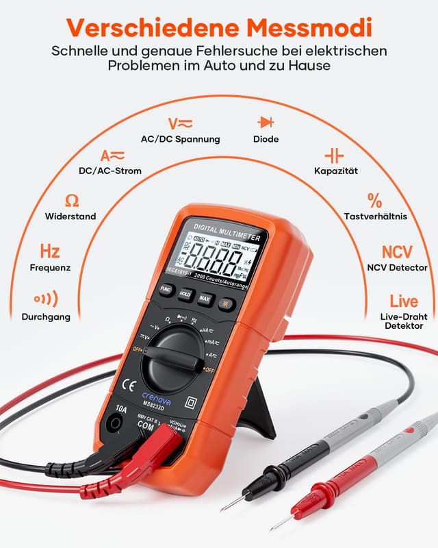 Detalle 2 de Crenova MS8233D Multimeter 6000 Counts