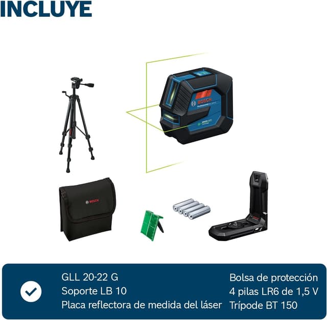 Thumbnail 4 de Bosch Professional Nivel Láser GLL 20-22 G 🟢 con trípode
