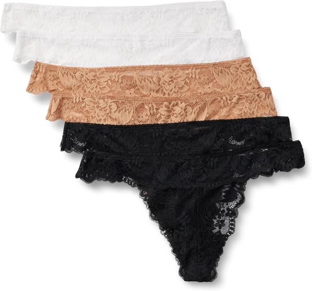 Imagen de Amazon Essentials Stretch Galloon Lace Thong en OfertitasTOP